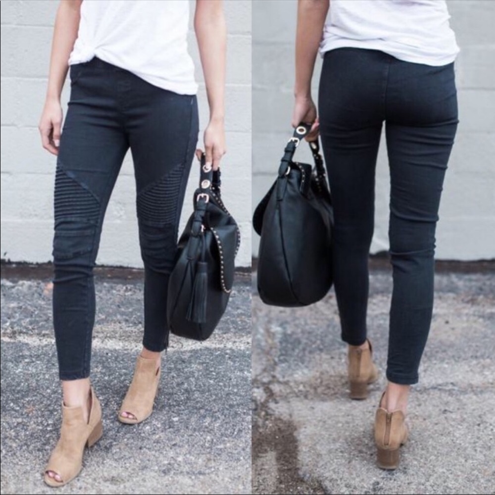 Black stretch pants